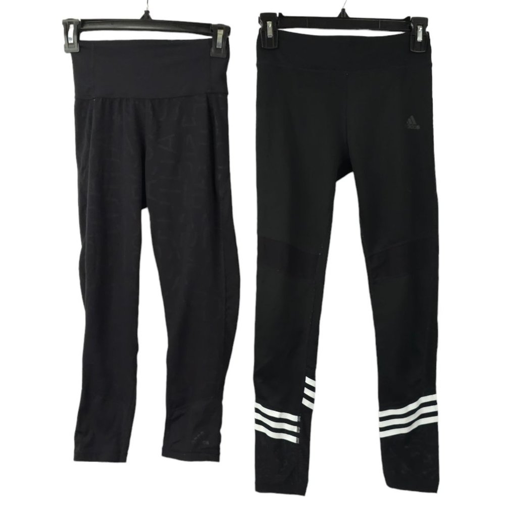 Adidas Athletic Stretch Track Pants Bundle Womens XS 4 - 6 Leggings Black